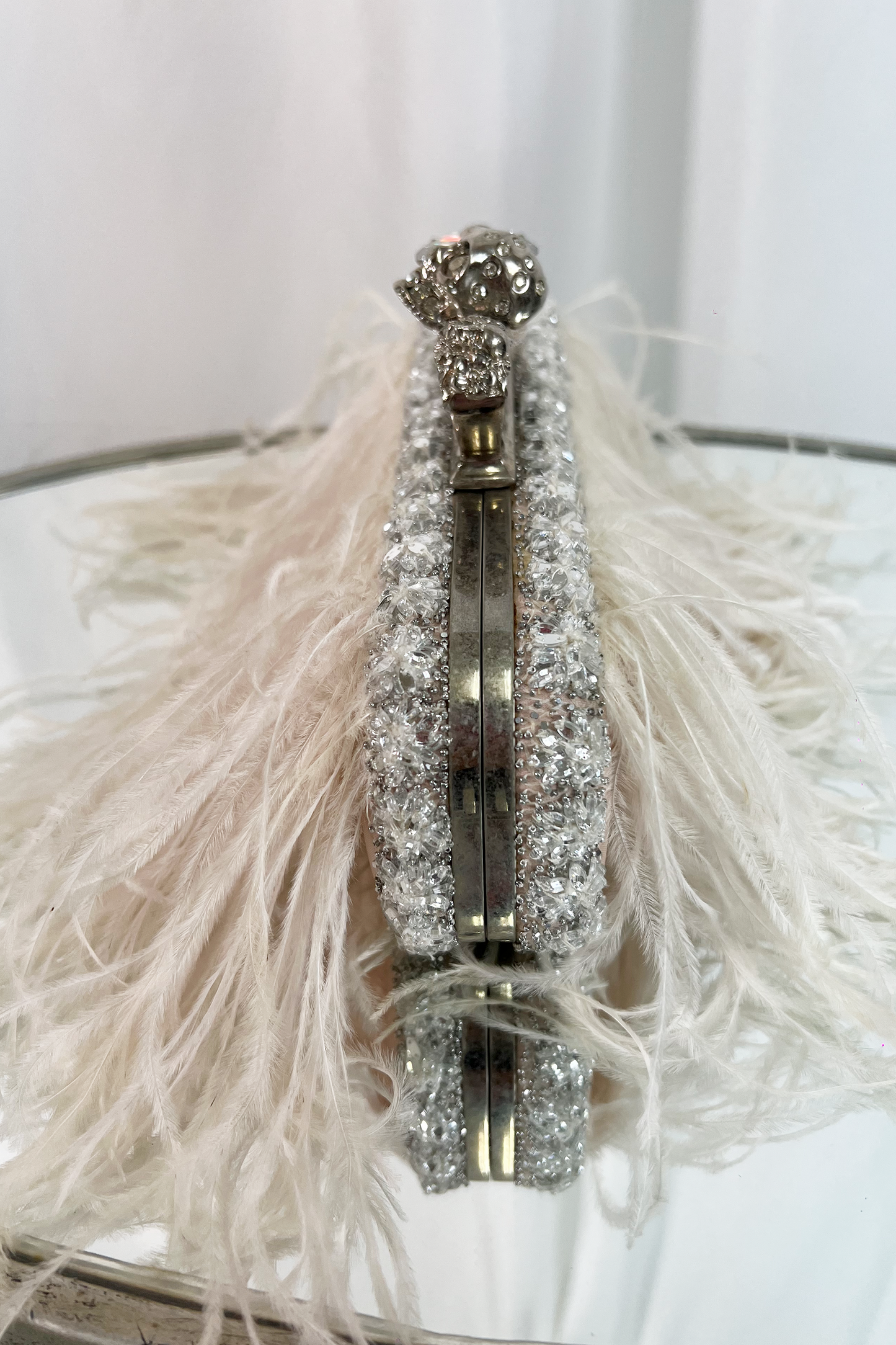 Alexander McQueen Knuckleduster Ostrich Feather Clutch