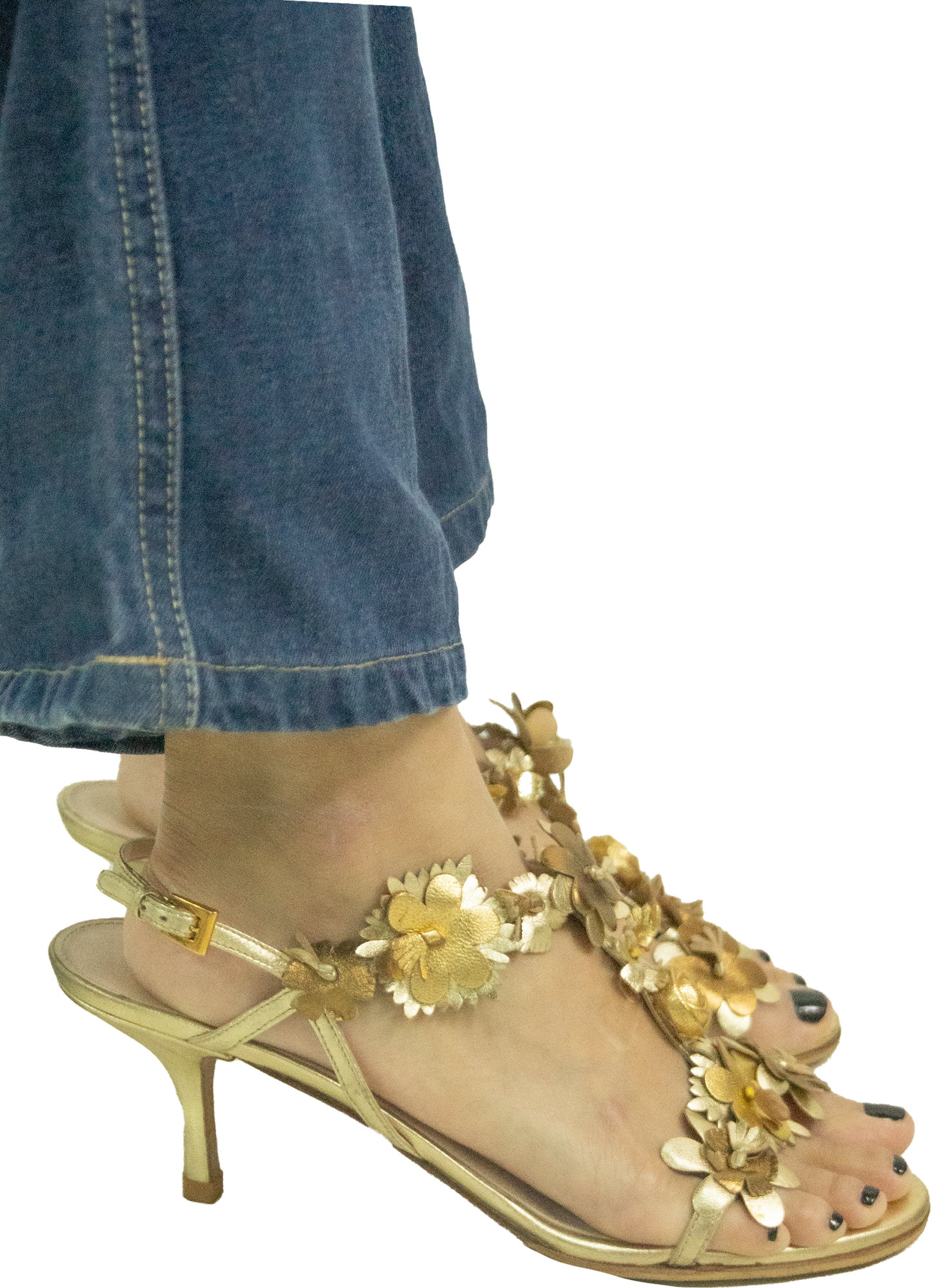 Prada Vintage Flower Applique Heels