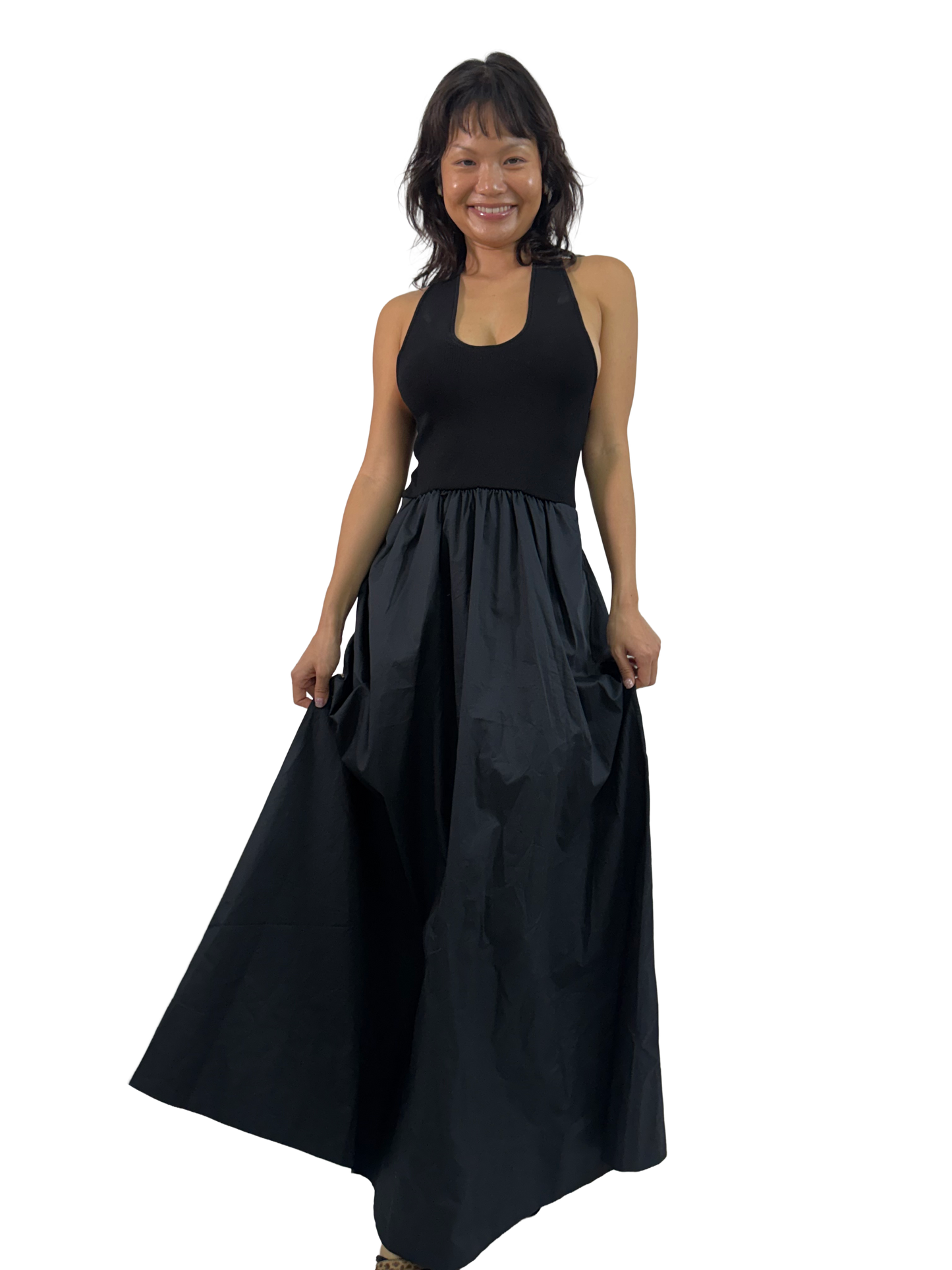 St. Agni Plunging Tank Top Dress