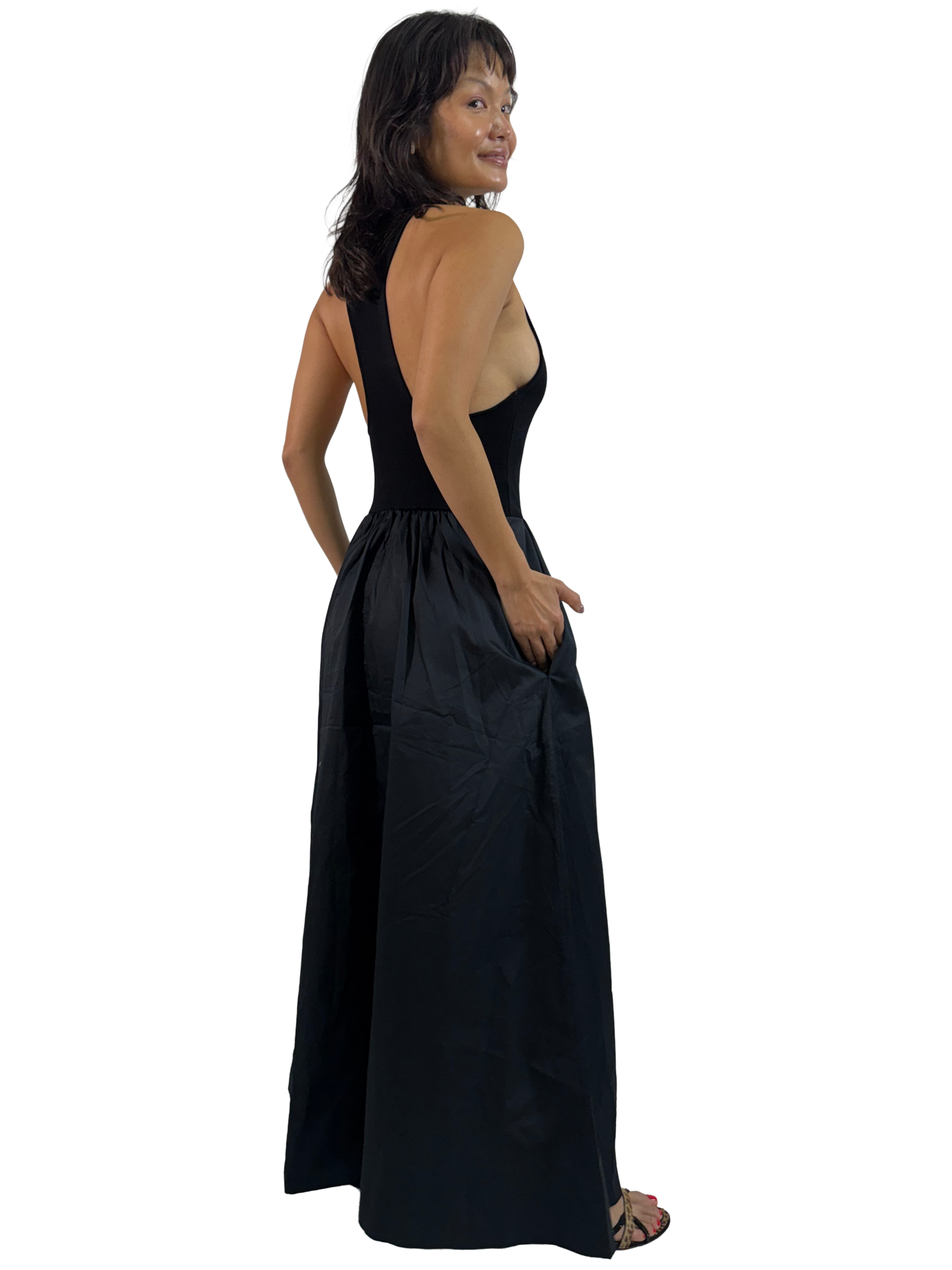 St. Agni Plunging Tank Top Dress