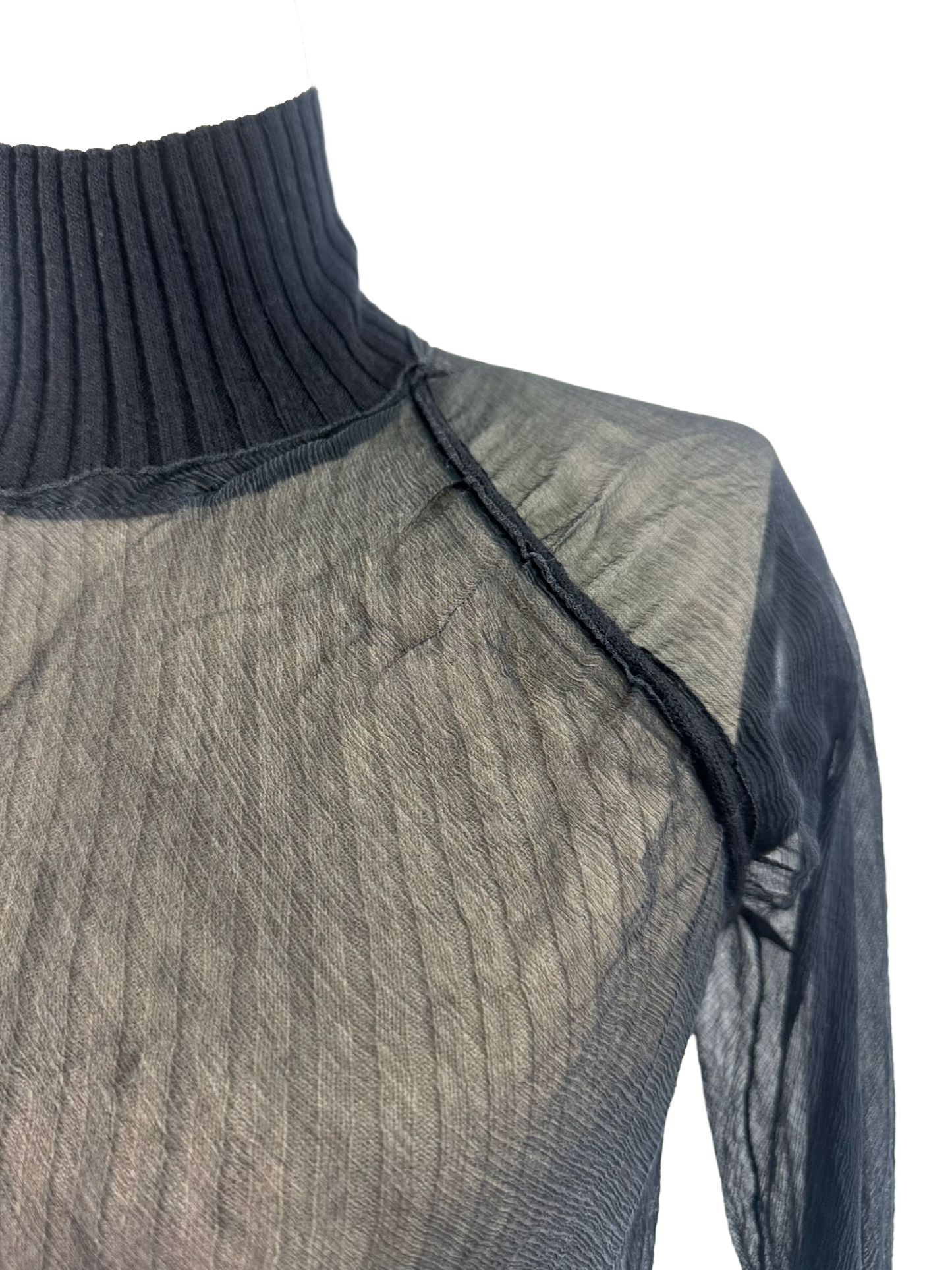 JPG Maille Femme Mesh Turtleneck Top