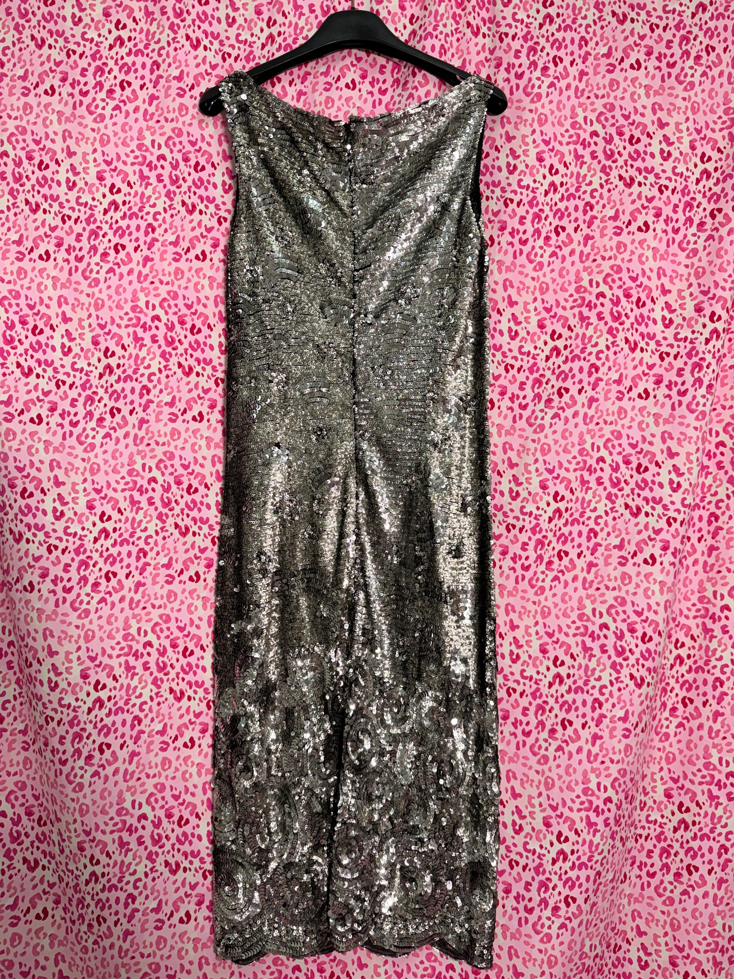 Reem Acra Silver Shift Dress