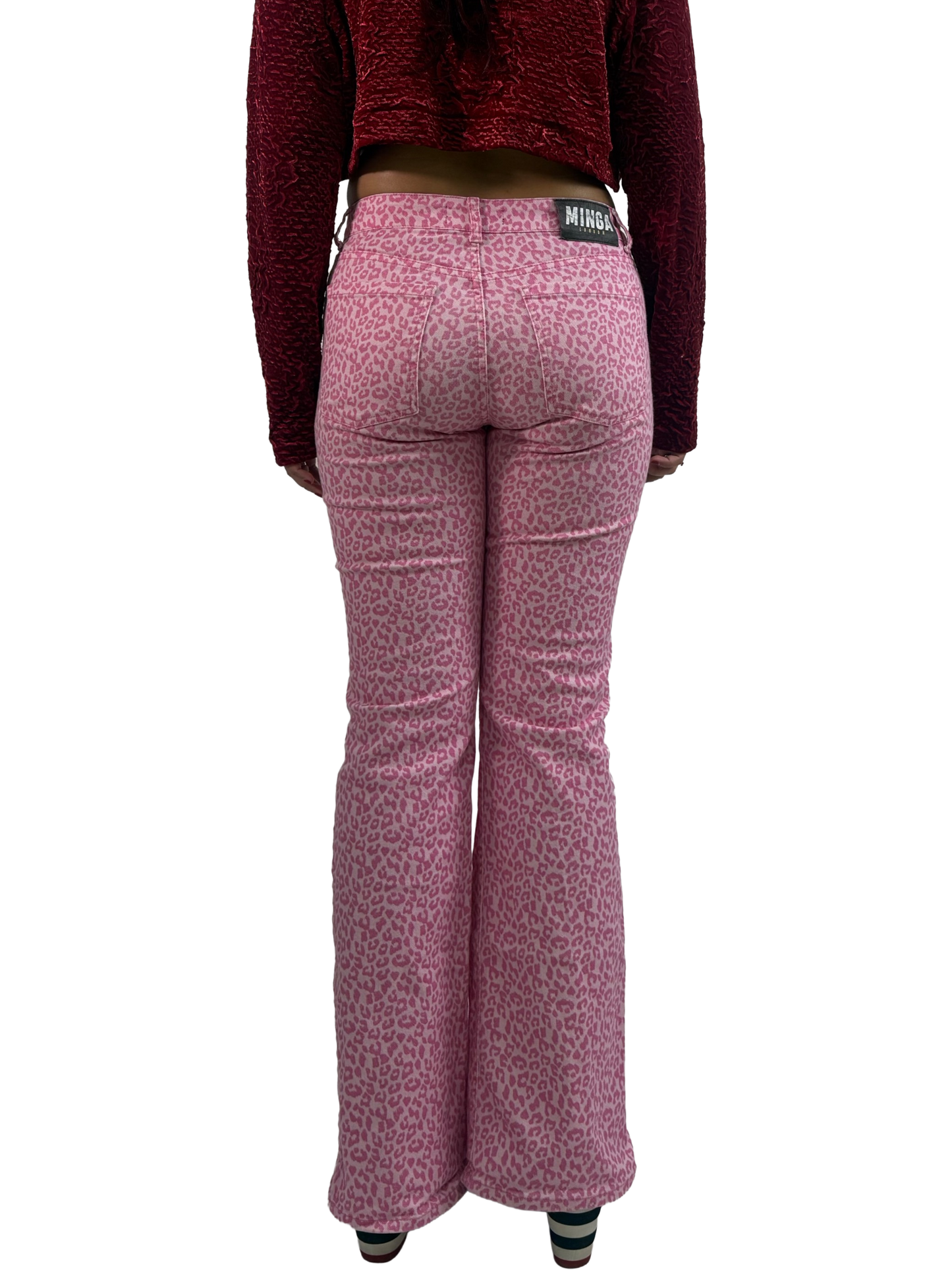 Minga Pink Leopard Jeans