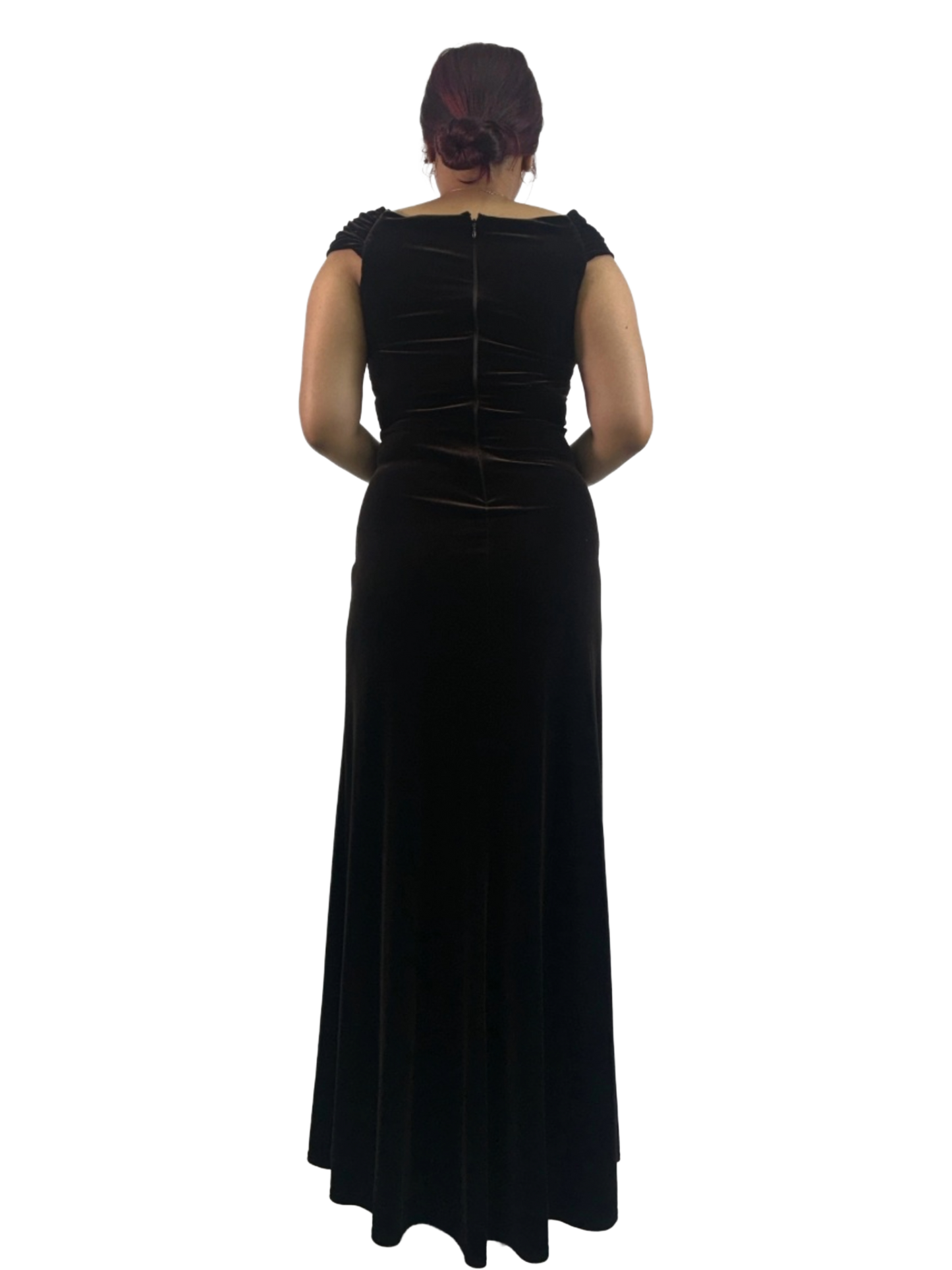 Tadashi Espresso Velvet Gown