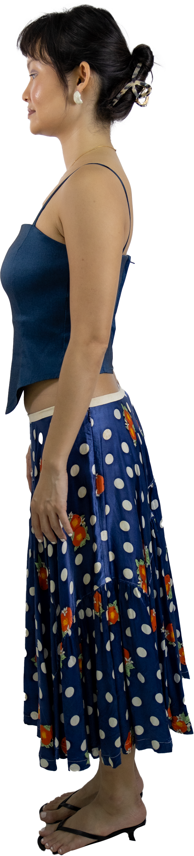 Comme des Garcons Tricot Orange Polkadot Skirt