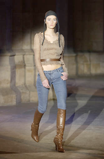 Alexander McQueen Distressed Low Rise Jeans