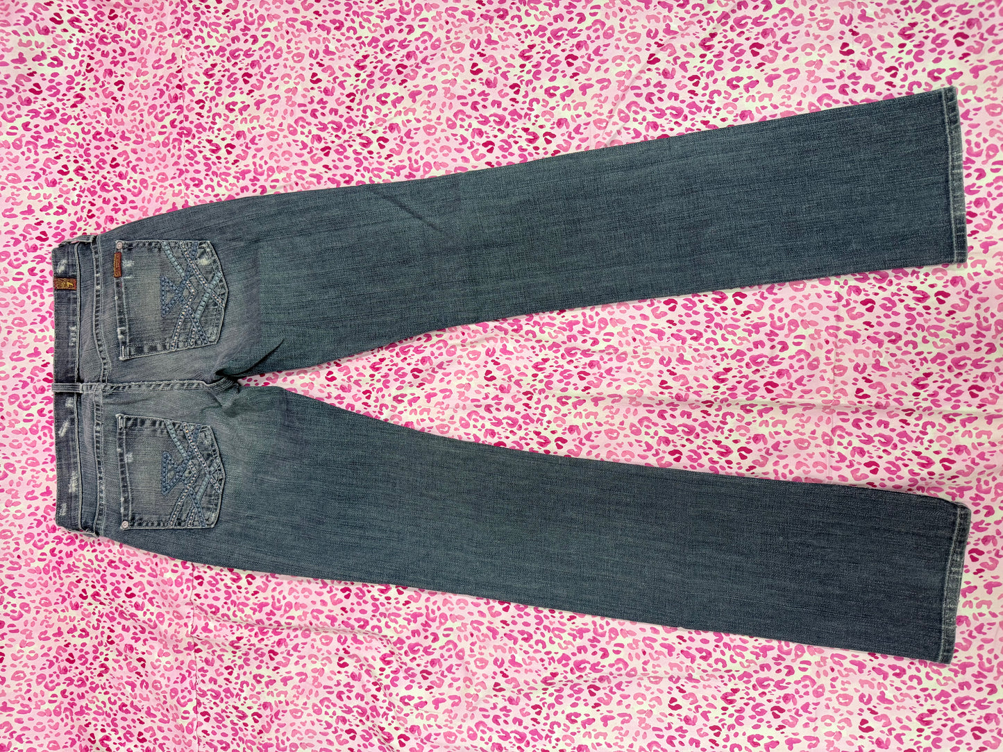 7 for All Mankind Studded Low Rise Jeans