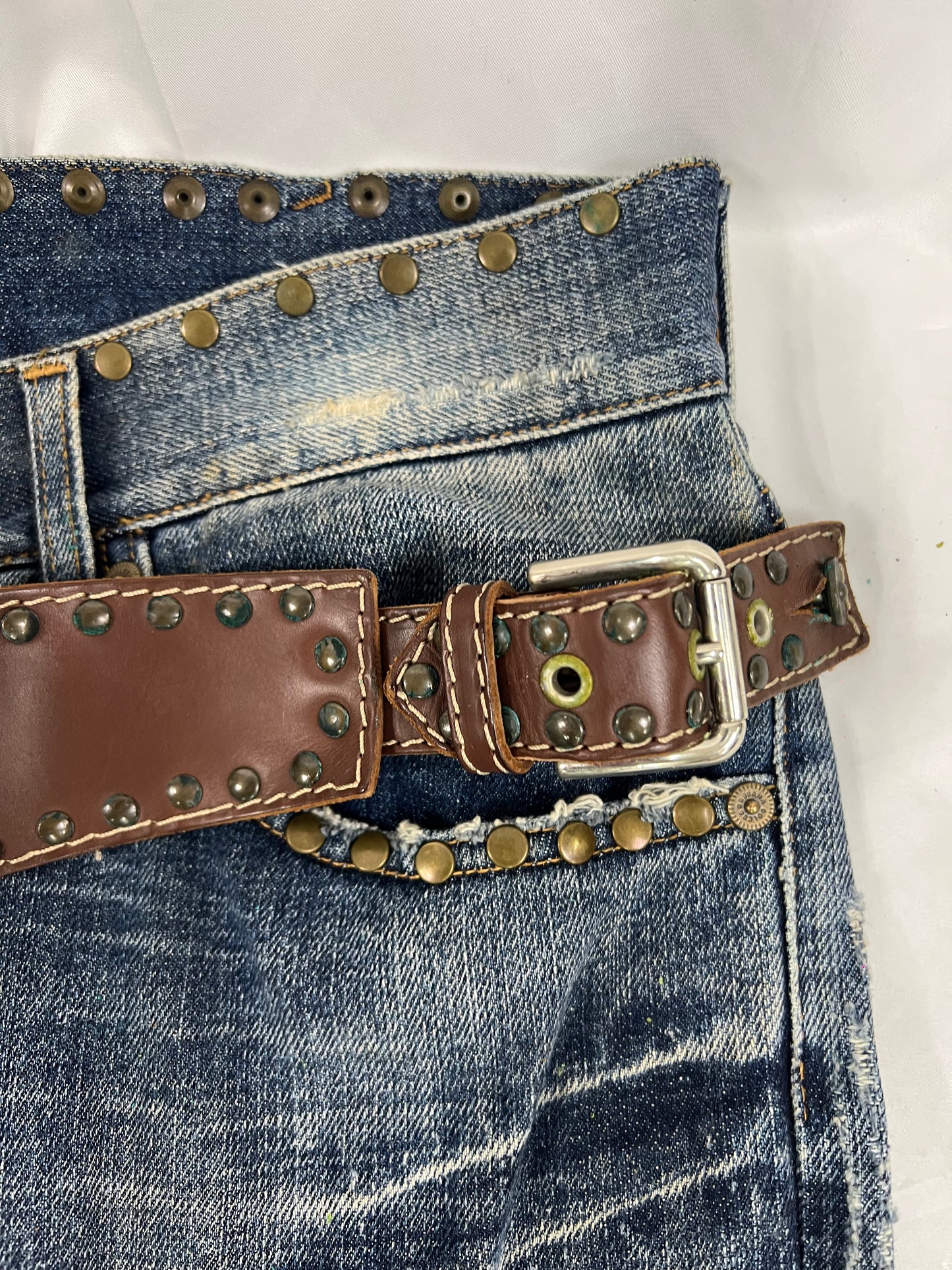 Dolce & Gabbana Studded and Belted S/S 2006 Jeans