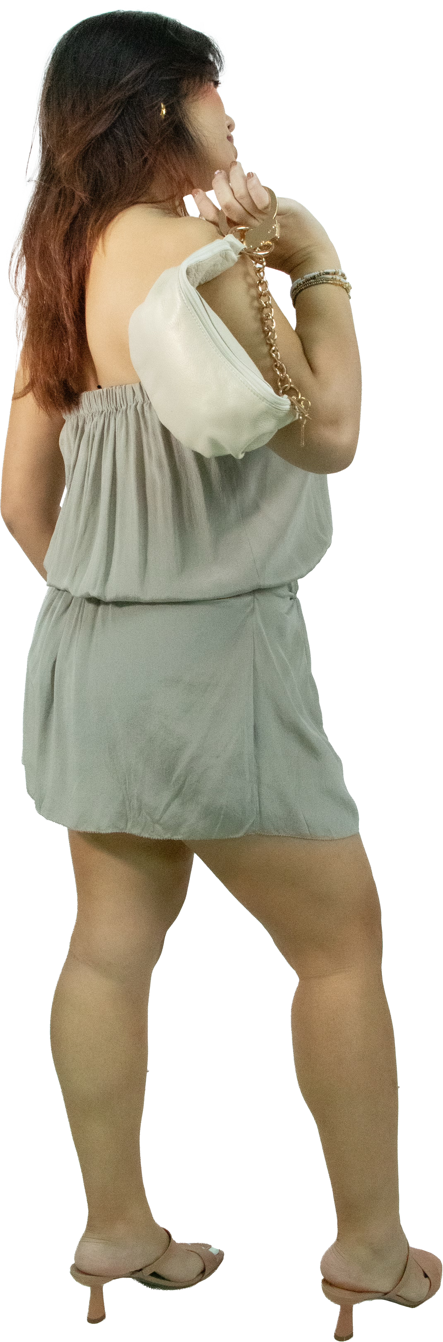 Hussy Keyhole Colorblock Drop Waist Dress