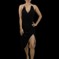 Vanessa Tong Bicolored Halter Dress