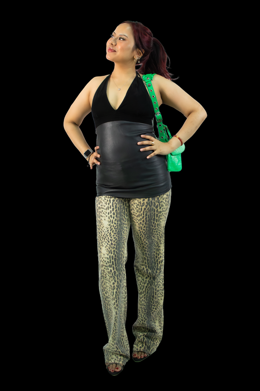 Pammy Leather Halter Top