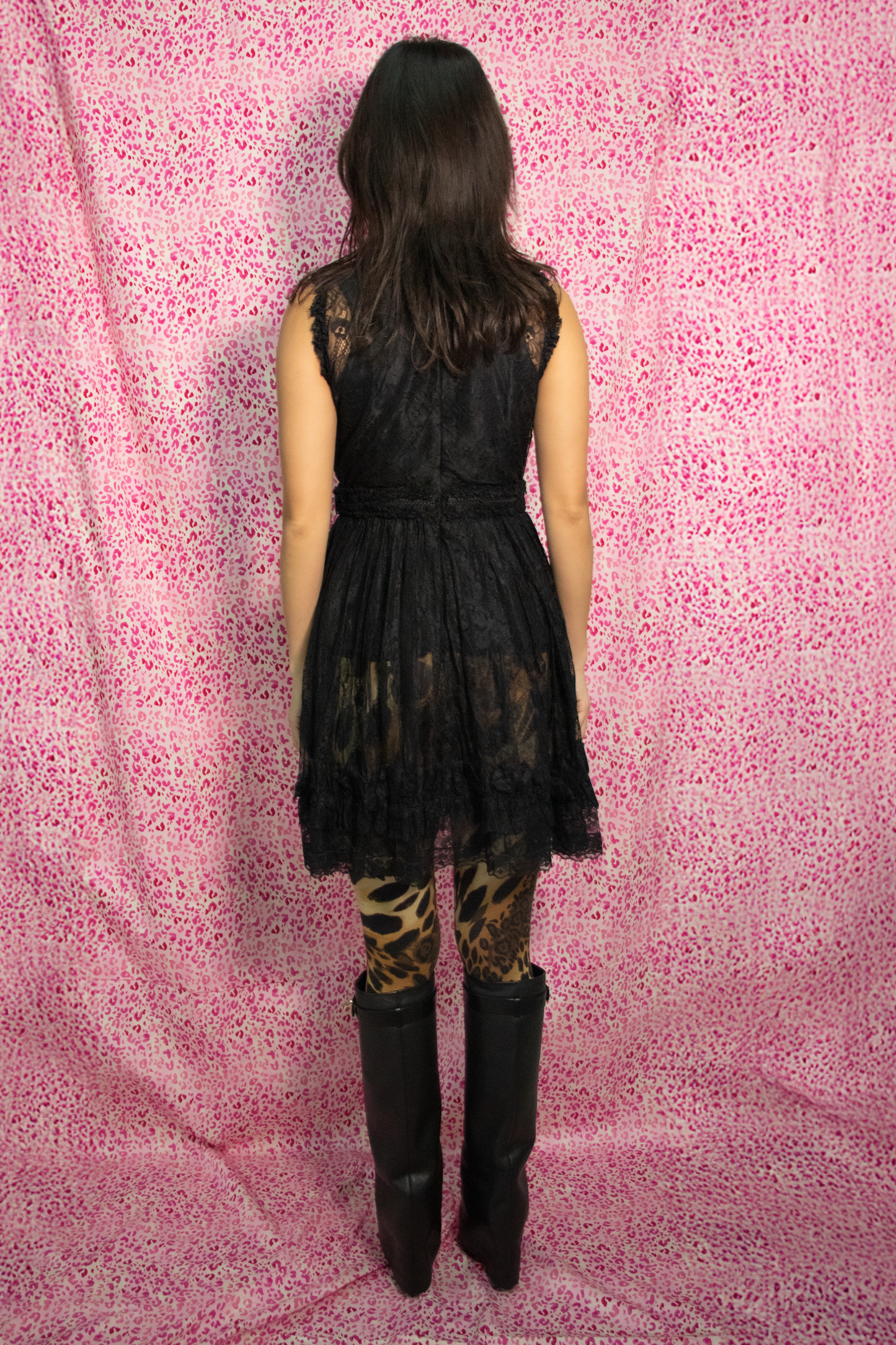 Givenchy Shadow Lace and Zipper Minidress