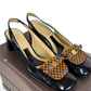 Louis Vuitton Damier Checkered Bow Heels
