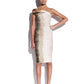 Herve Leger Nude Satin Platform Pumps