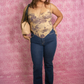 NYDJ Tummy Tuck Flared Rhinestone Jeans