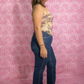 NYDJ Tummy Tuck Flared Rhinestone Jeans