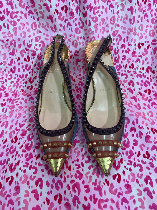 Louboutin Studded Spike Heels