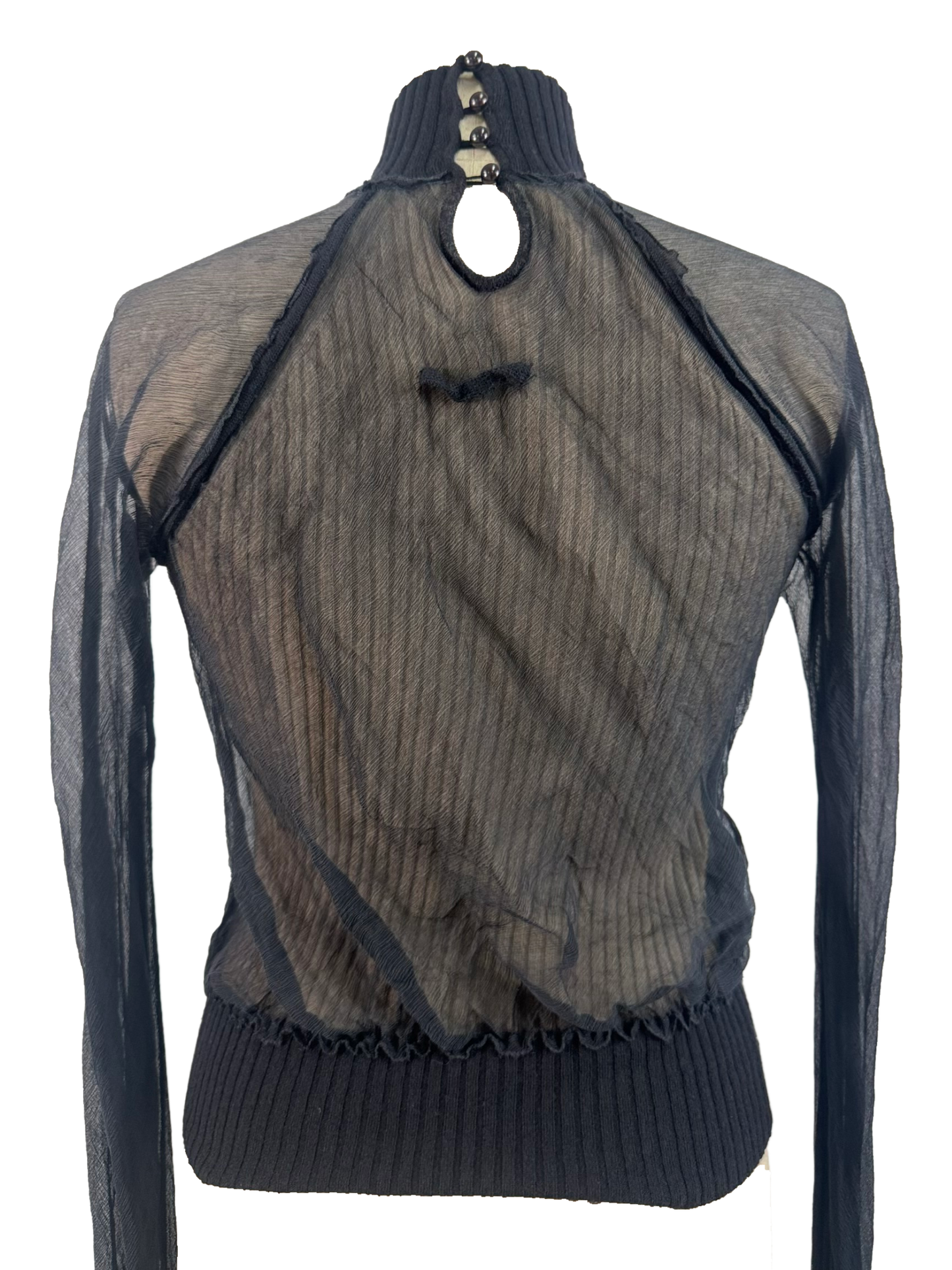 JPG Maille Femme Mesh Turtleneck Top