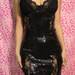 6126 Black Sequin Lace Dress