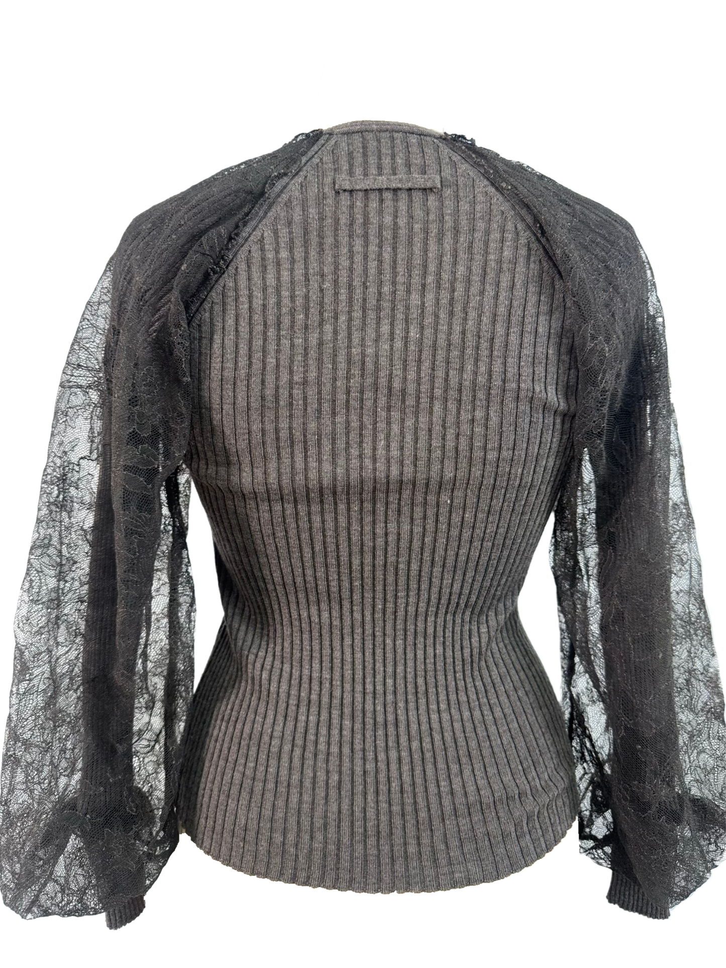 JPG Maille Femme Ribbed Lace Sweater