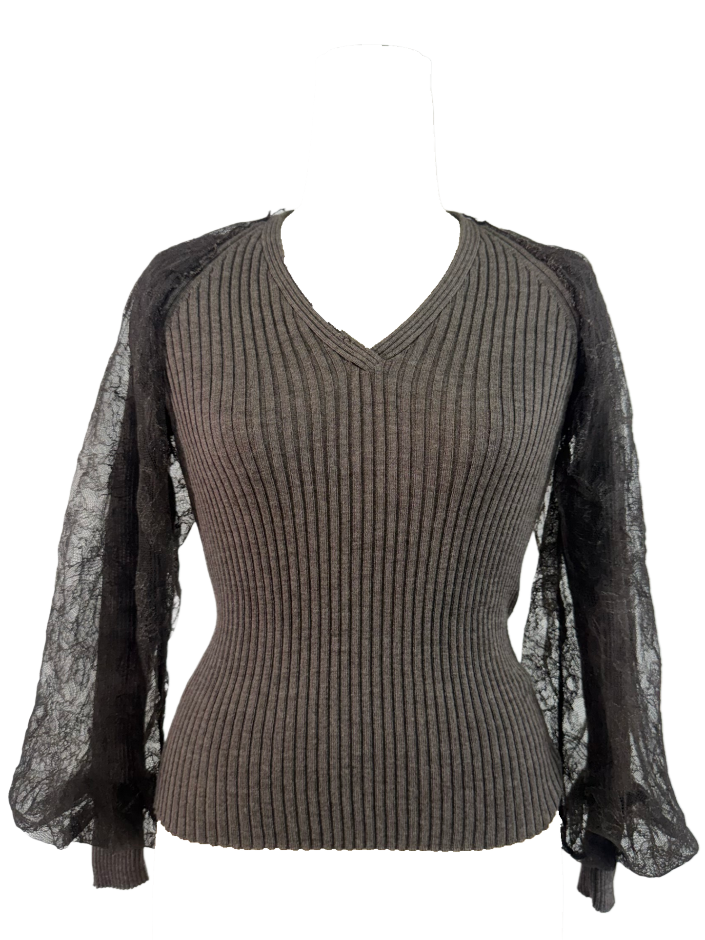 JPG Maille Femme Ribbed Lace Sweater