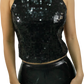 Ladakh Sequin Backless Halter Top