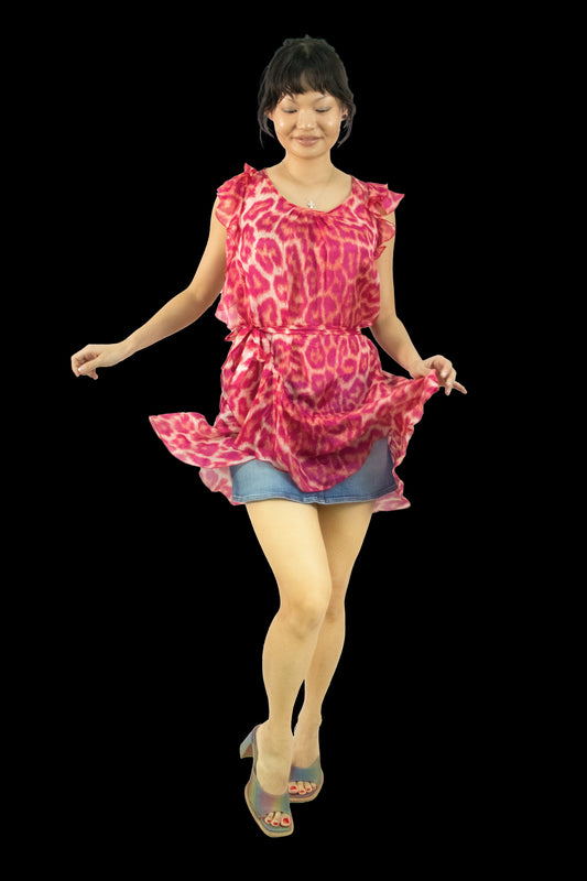 Just Cavalli S/S 2009 Pink Leopard Print Dress