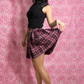 Heartbeat Signals Plaid Skirt