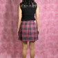 Heartbeat Signals Plaid Skirt