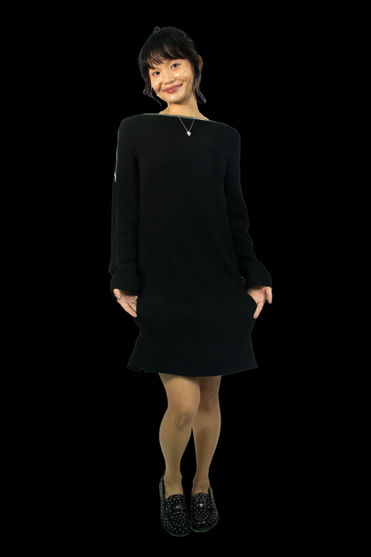 Old Celine Boatneck Zip Dress