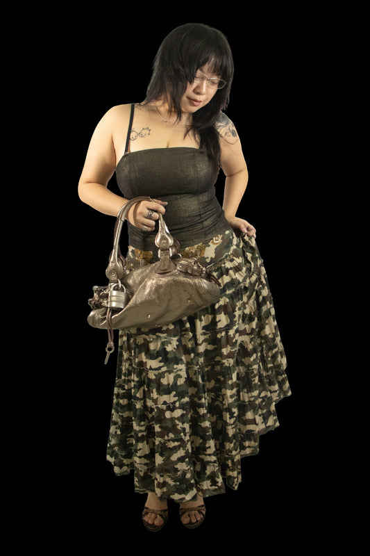 Beyoncé Camo Print Low Rise Skirt
