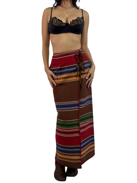 Ralph Lauren Southwestern Blanket Maxi Skirt