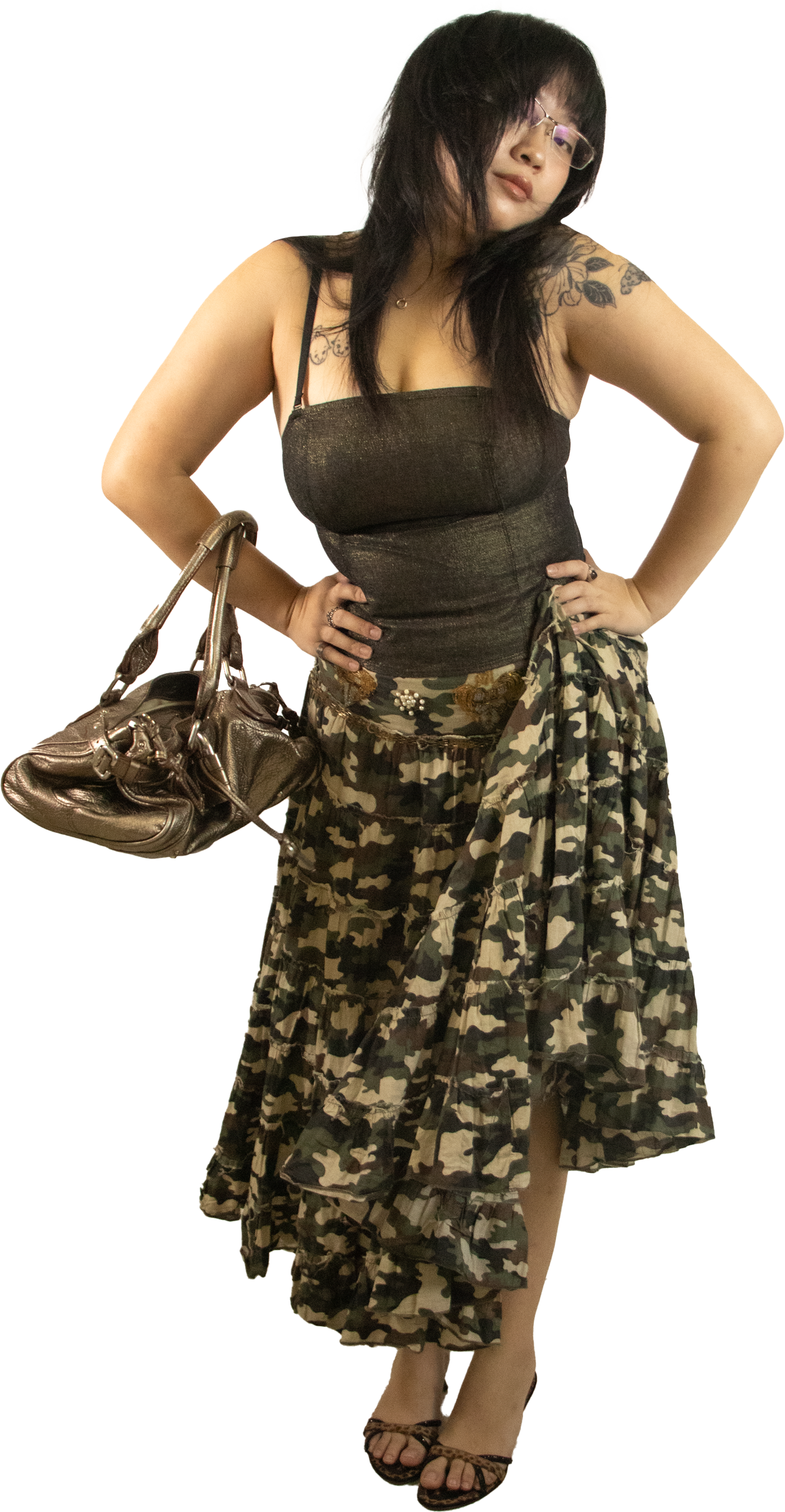 Beyoncé Camo Print Low Rise Skirt