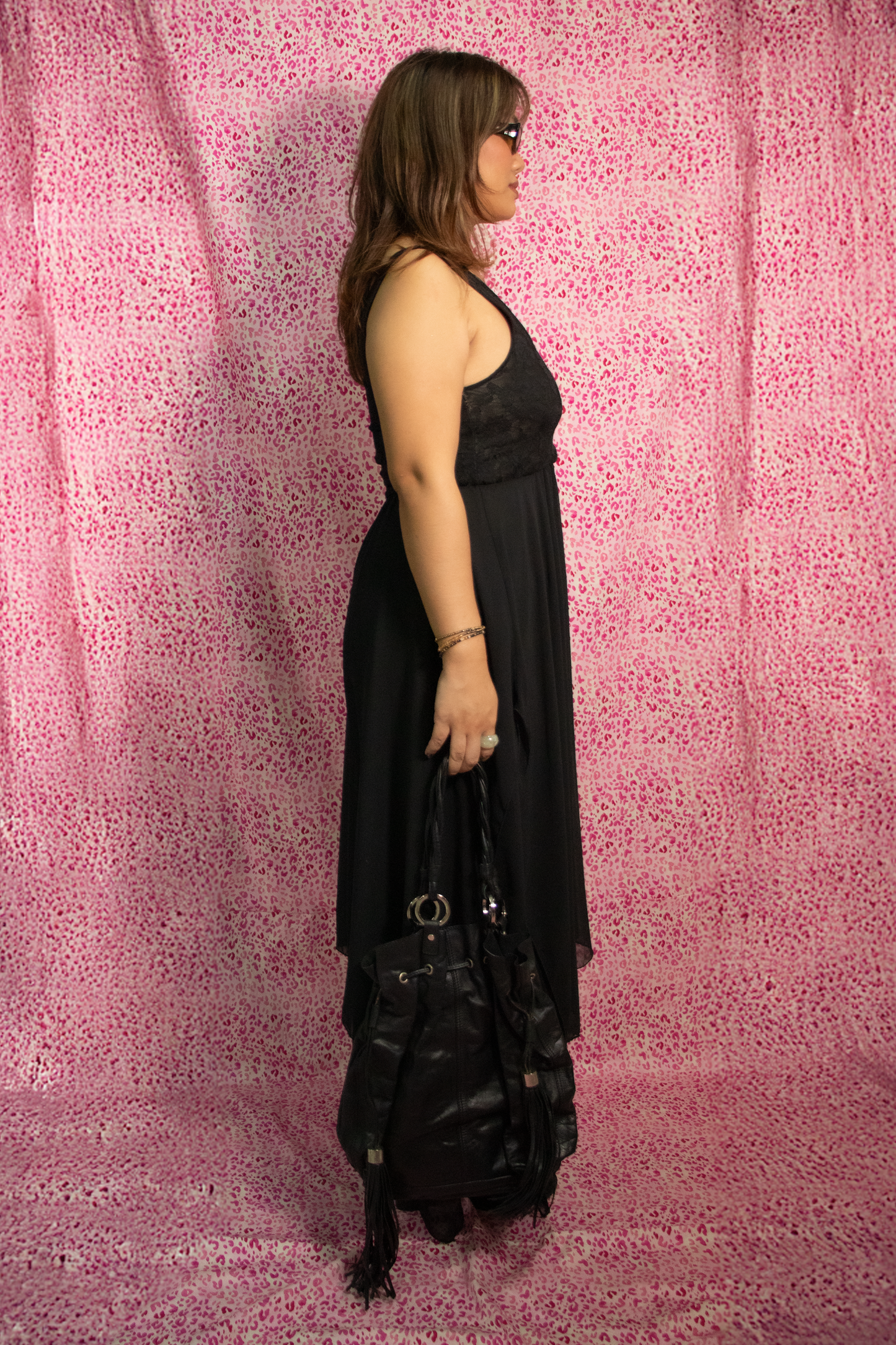 Everly Lace Asymmetrical Hem Dress