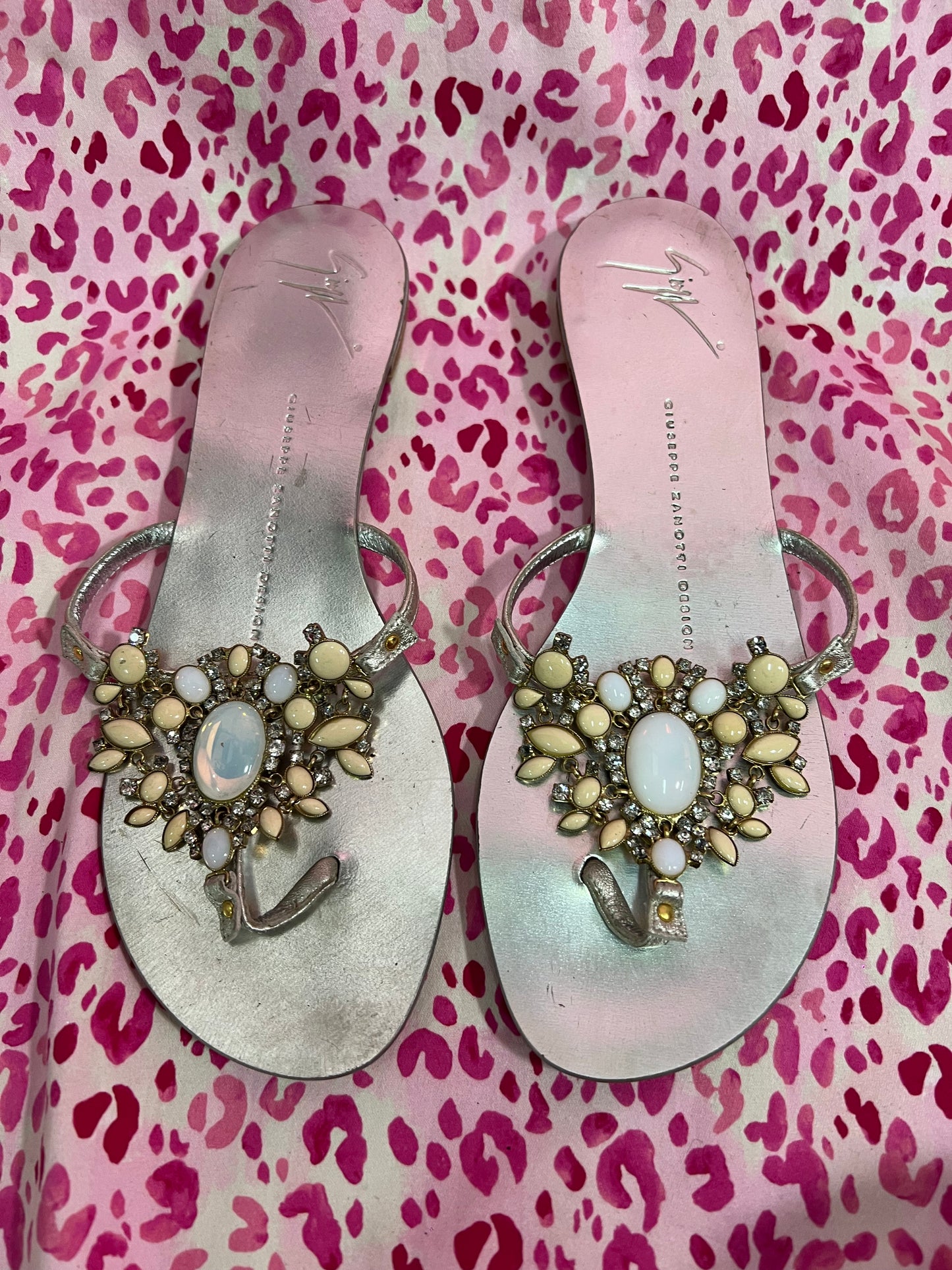 Giuseppe Zanotti Moonlight Bejeweled Sandals