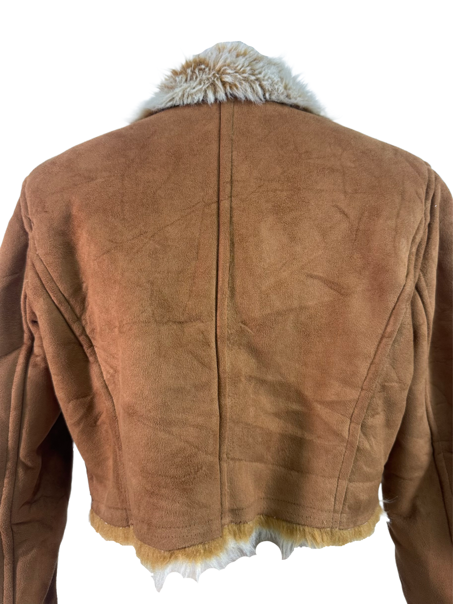 Brown Fur Cropped Jacket