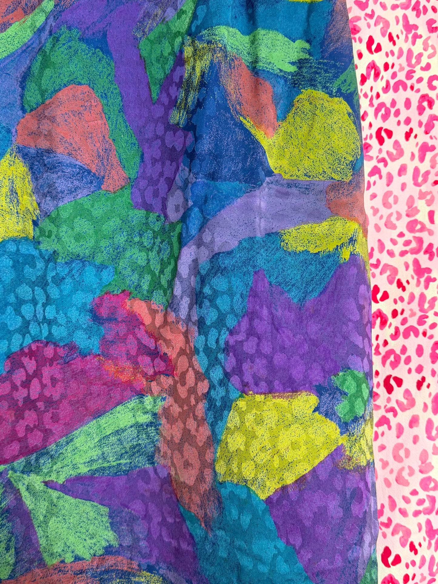 Louis Féraud 80s Print Skirt