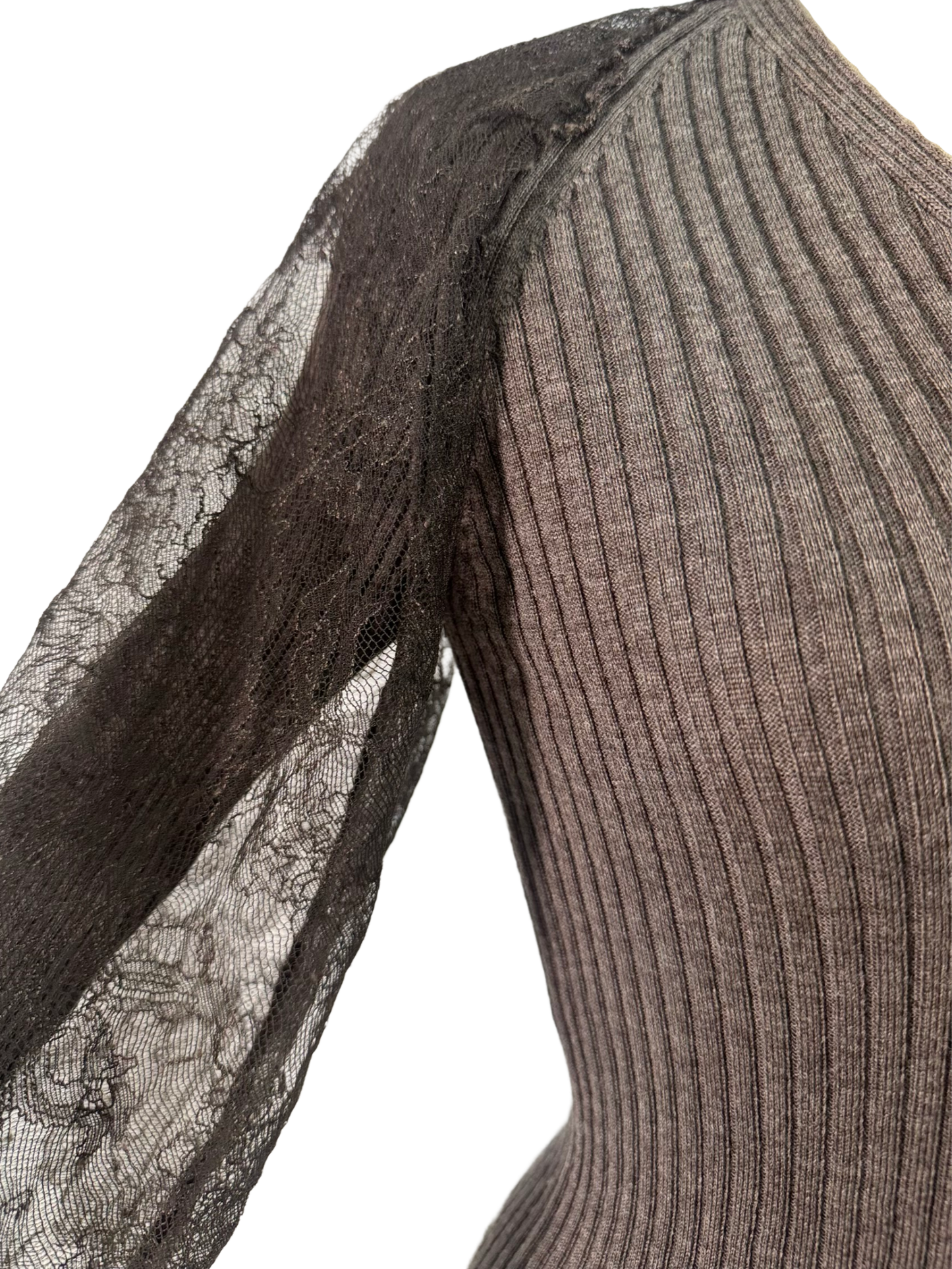 JPG Maille Femme Ribbed Lace Sweater