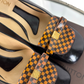Louis Vuitton Damier Checkered Bow Heels