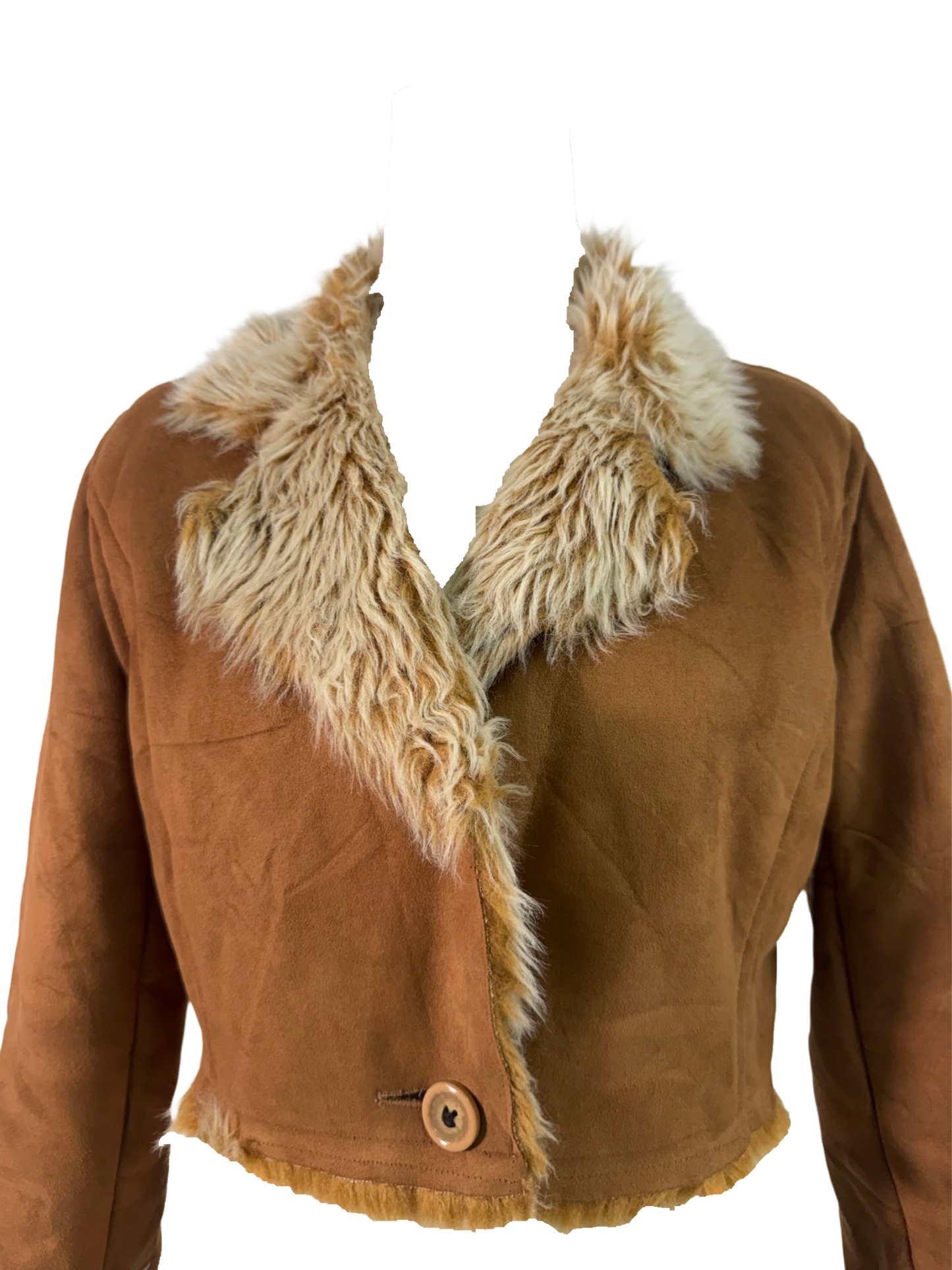 Brown Fur Cropped Jacket