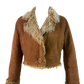 Brown Fur Cropped Jacket