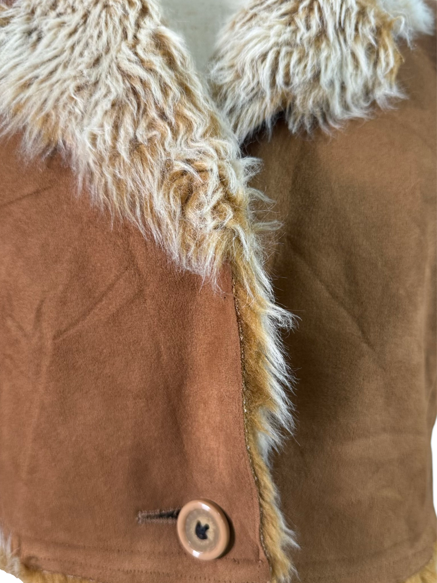 Brown Fur Cropped Jacket
