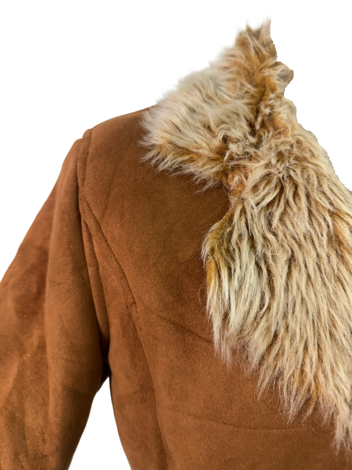 Brown Fur Cropped Jacket
