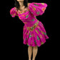 Emanuel Ungaro Couture Mesh 80s Printed Dress