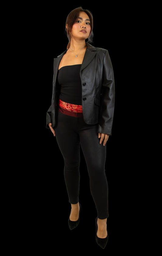 Crossroads Leather Blazer