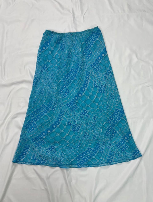 Valleygirl Snakeskin Print Skirt