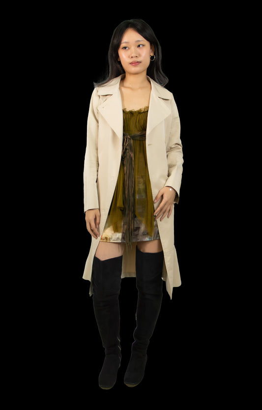Hanae Mori Alma en Rose Trenchcoat