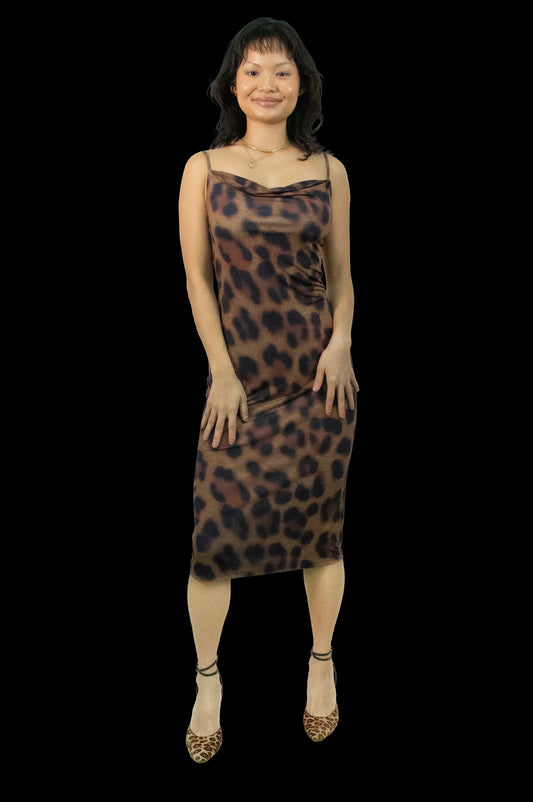 L’Agence Leopard Print Dress