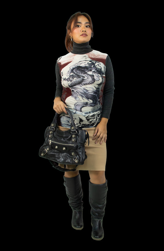 York Camel Pencil Skirt