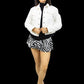 Blockout White Denim Jacket